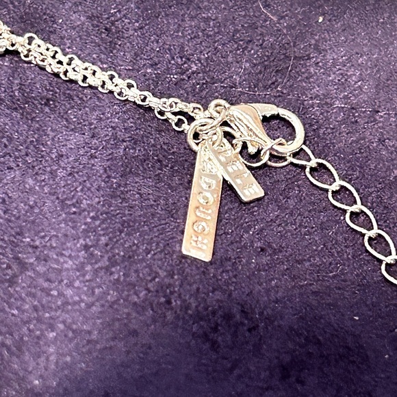 ✨Beautiful Delicate Rare Lele Sadoughi Silver Circle Necklace - Picture 11 of 16